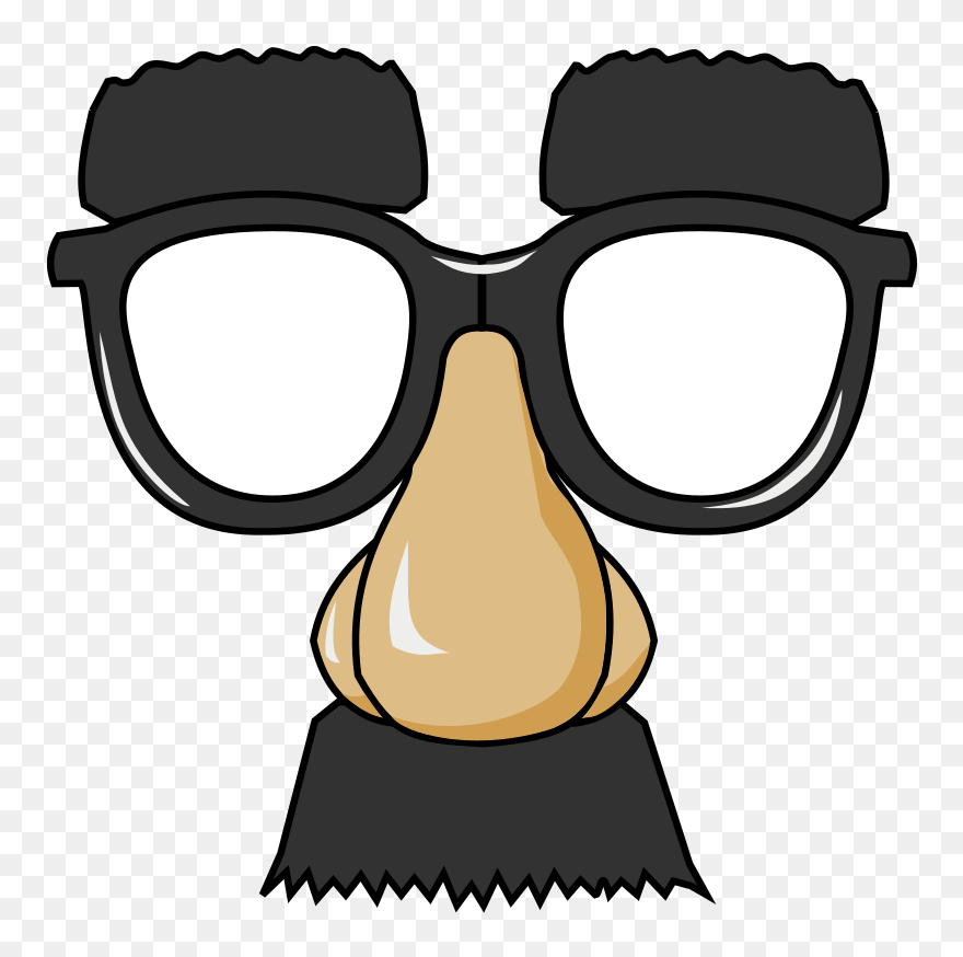 Nose Clip Art - Nerd Glasses With Nose - Png Download