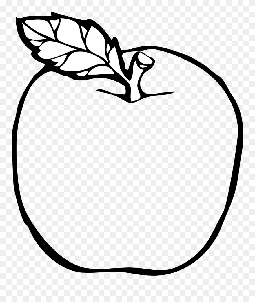 Apple Colouring Page Clipart Coloring Book Colouring - Colouring Page Of Apple - Png Download