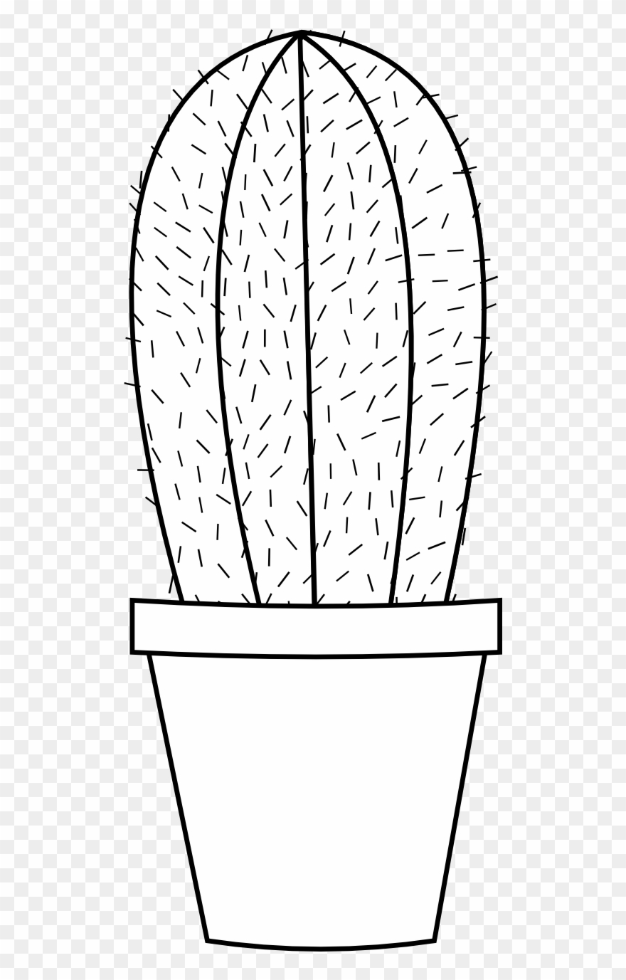 Cactus 16 Black White Line Art Flower Scalable Vector - Mewarnai Gambar Bunga Kaktus Clipart