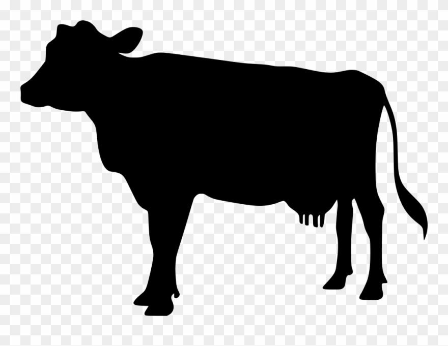 Jpg Transparent Bull Transparent Cow - Animal Silhouette No Background Clipart