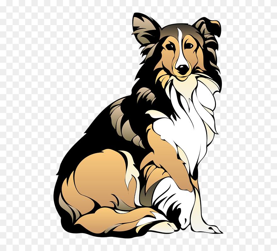 Top 91 Dog Clip Art - Collie Dog Clip Art - Png Download