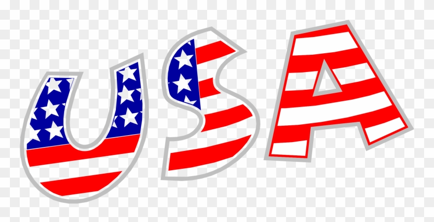Bubble Letter Clipart At Royalty Free Stock - Usa Red White And Blue - Png Download