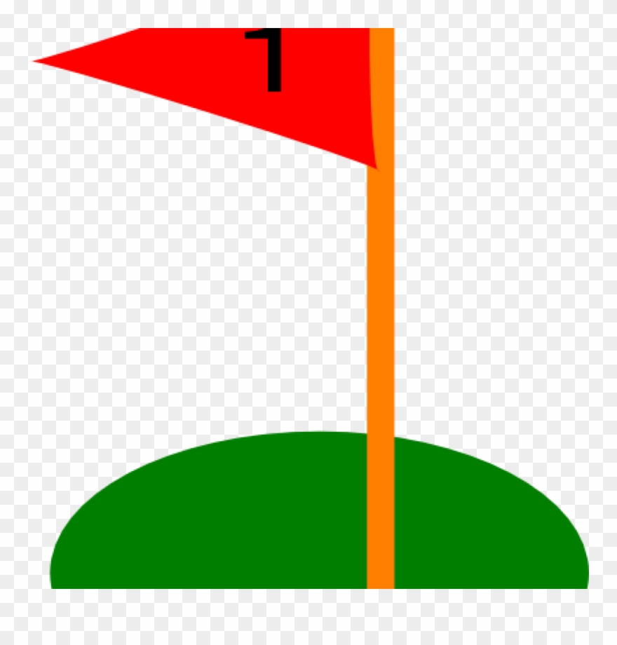Golf Flag Clipart Hole Flags Ball Pencil And In Color - Golf - Png Download