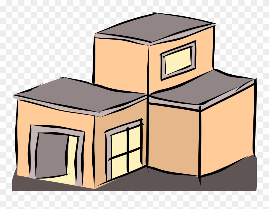 Clip Art Library Library Building A House Clipart - House With Flat Roof Clipart - Png Download
