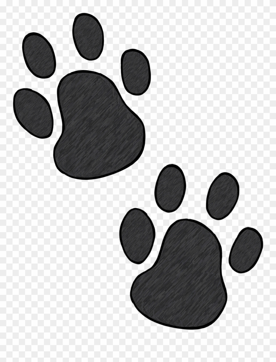 Image Paw Print Clip Art - Dog Paw Doodle Png Transparent Png