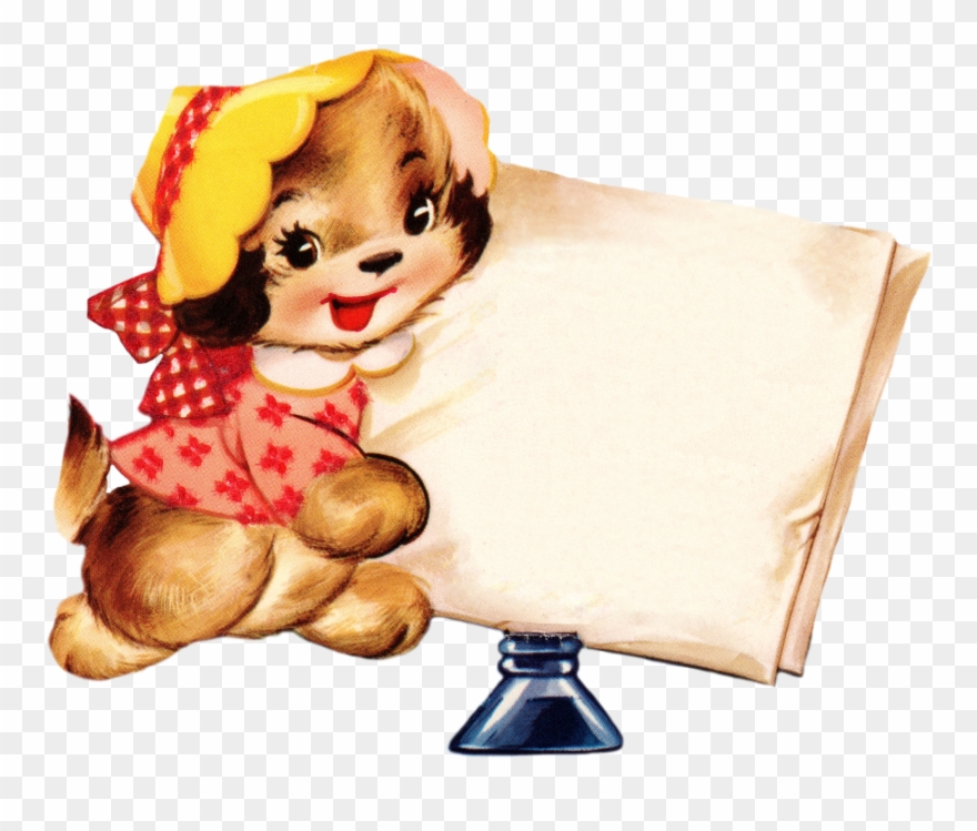 Vintage Puppy Illustration Clipart