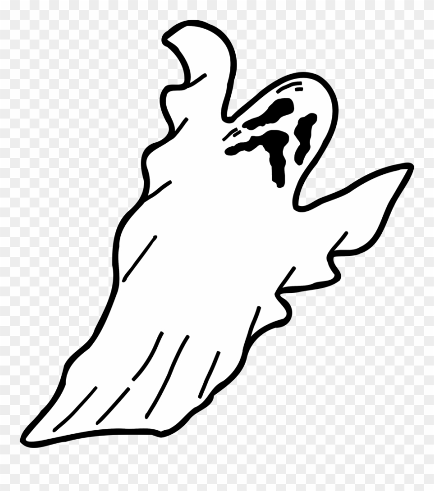 Scary Ghost For Halloween - Spooky Ghost Clipart - Png Download
