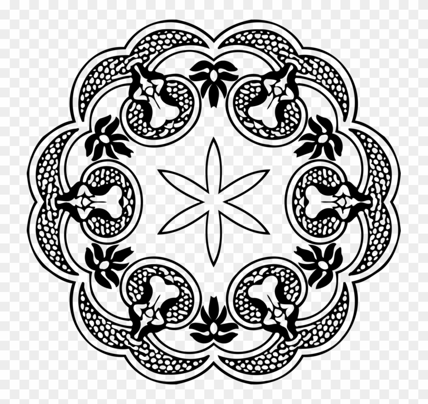 Flower Illustrator Art Motif Shape - Clip Art - Png Download