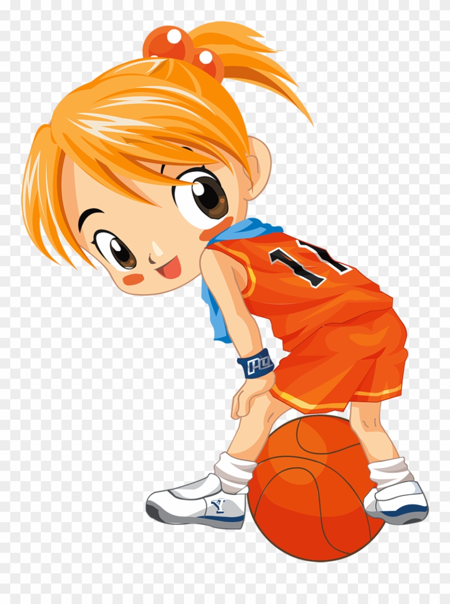 Láminas Infantiles Y Para Adolescentes - Joueur De Basket Fille Clipart