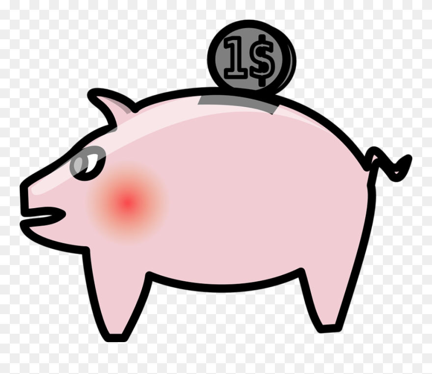 Piggy Bank Saving Money Coin - Piggy Bank Clipart