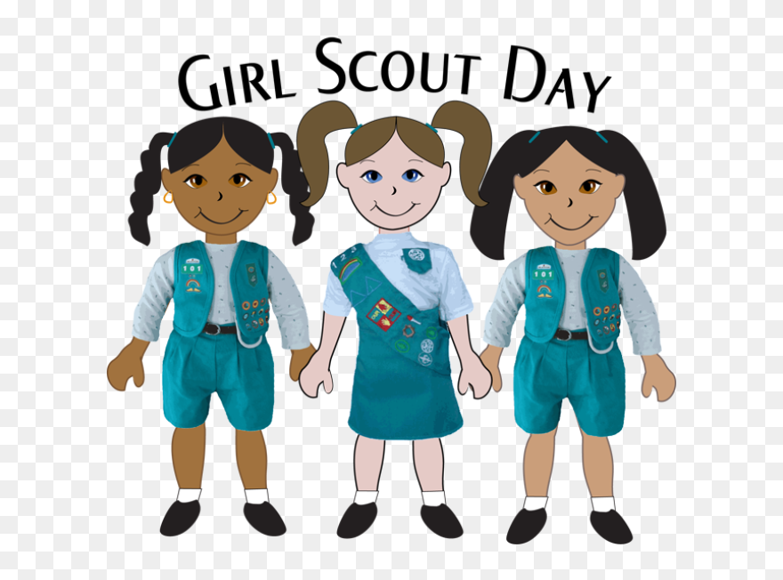 National Girl Scout Day - Girl Scouts Art Clips - Png Download