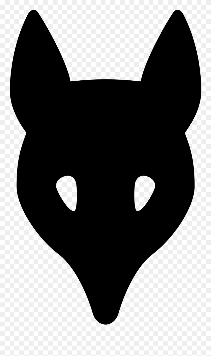 Free Wolf Head Silhouette - Silueta De Cara De Lobo Clipart