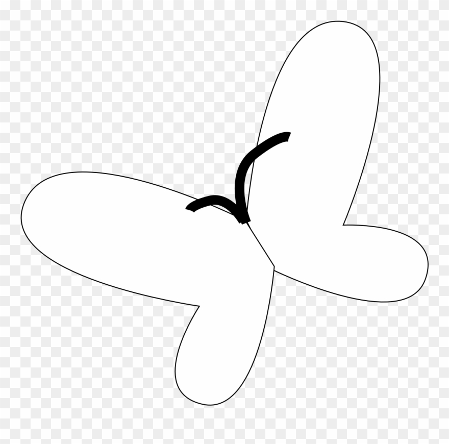 Butterfly Clip Art Black And White - White Butterfly Vector Png Transparent Png