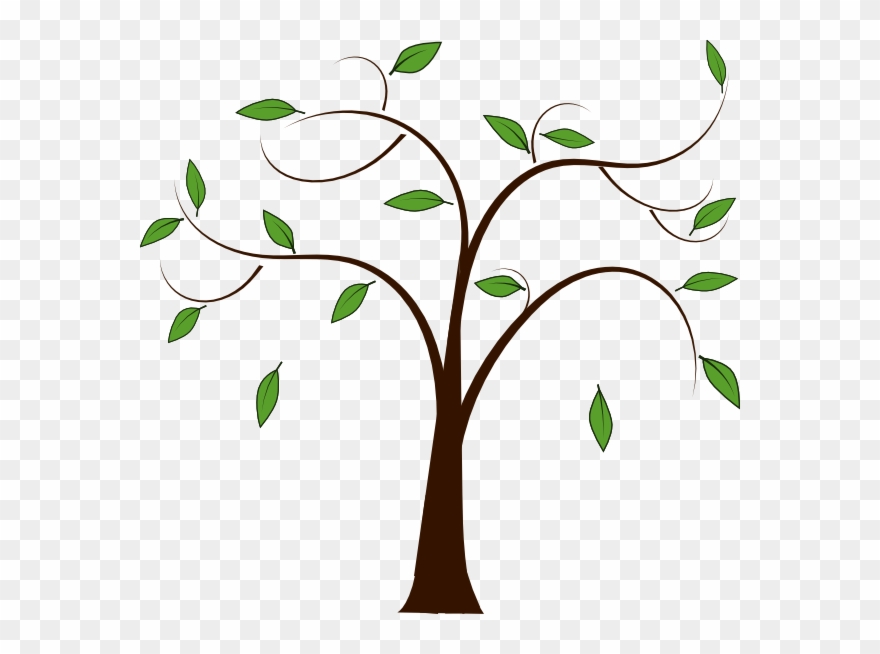 Branch Clipart Family Tree - Tree With Some Leaves - Png Download