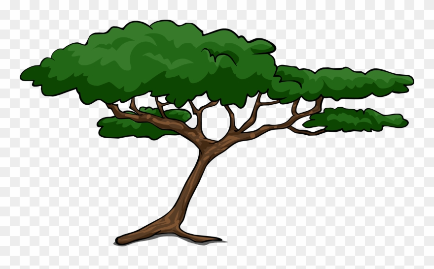 Tree Clipart Safari - Acacia Tree Clipart - Png Download