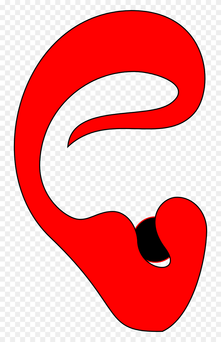 Hearing Computer Icons Sense Sound - اذن حمراء Clipart