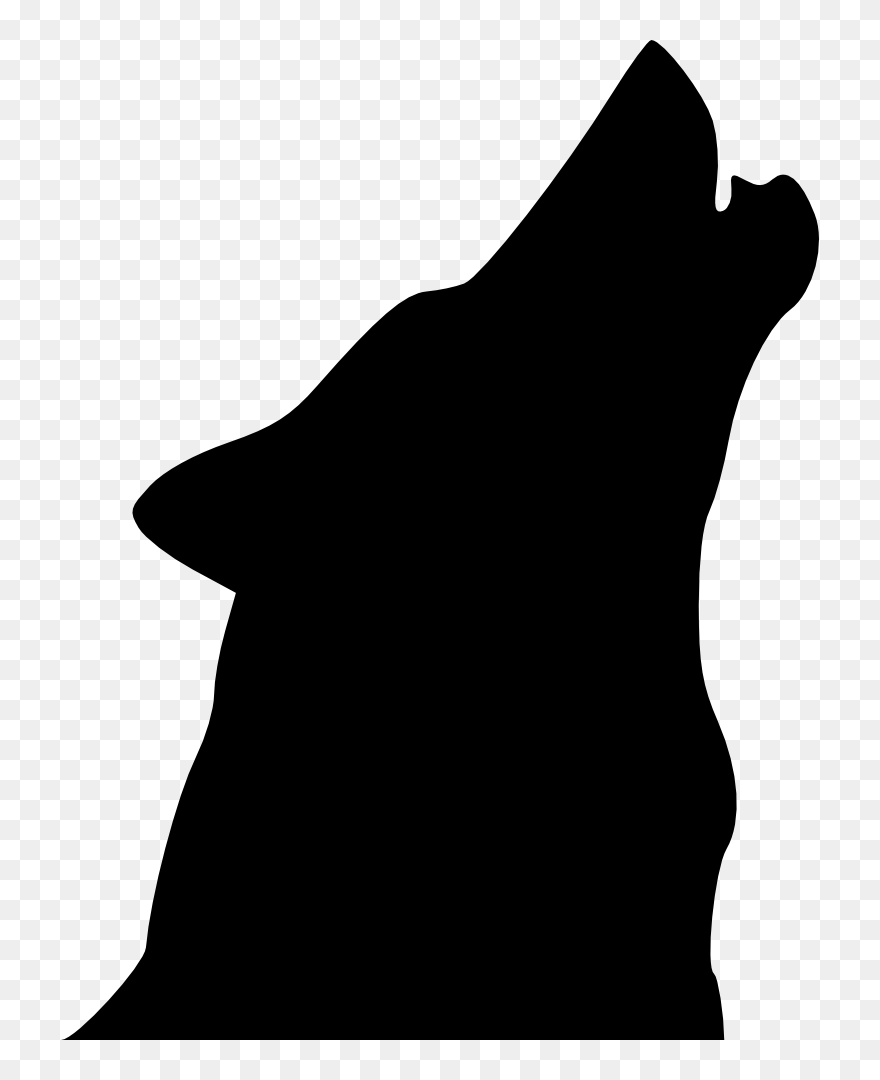 Girl Scout Logo Vector - Howling Wolf Head Silhouette Clipart