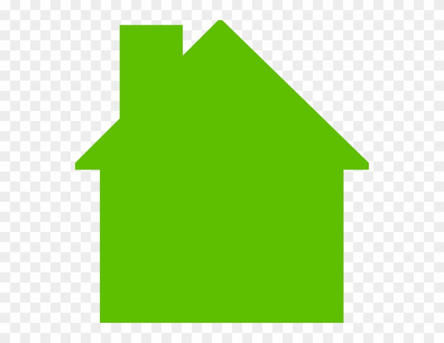 House Logo Green Clip Art - House Outline Clipart Transparent - Png Download