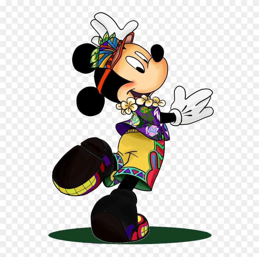 Hawaii Clipart Mickey - Hawaiian Mickey And Minnie - Png Download