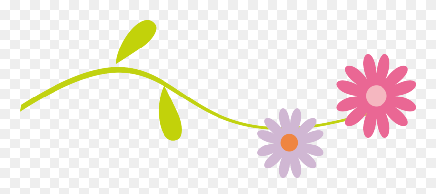 Floral Divider Clipart - Clip Art Flowers Line - Png Download