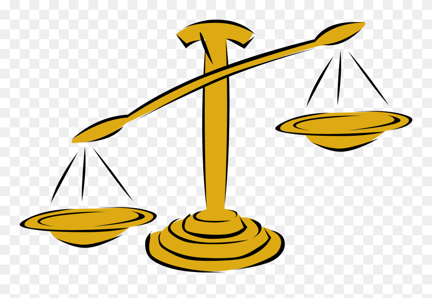 Right Clipart Law And Order - Balance Beam Scale Clip Art - Png Download