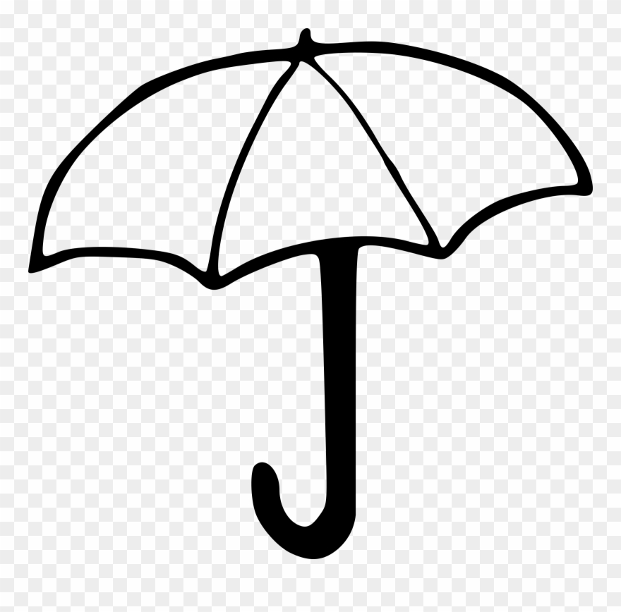 Umbrella Clipart Umbrella Image Umbrellas 2 Clipartwiz - Umbrella Clipart Black And White - Png Download