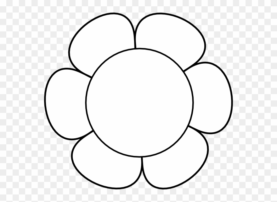 Other Popular Clip Arts - Outline Clip Art Flower Black And White - Png Download