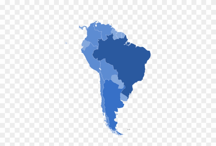 Clip Art Transparent America Transparent Blue - Latin America And The Caribbean - Png Download