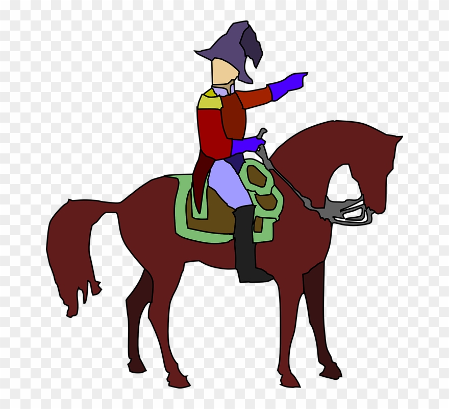 Cartoon Soldier Clip Art - Soldier On A Horse - Png Download