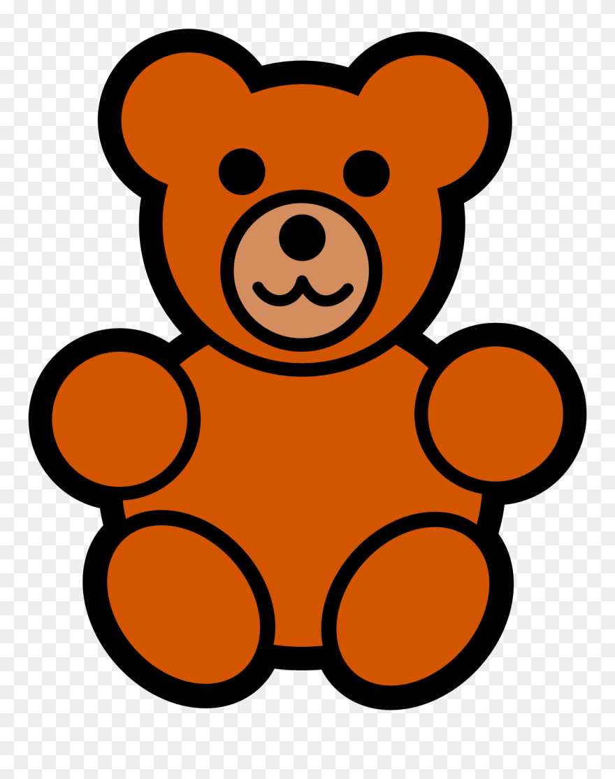 Teddy Bear Clipart Free Clipart Images - Easy Cartoon Teddy Bear - Png Download