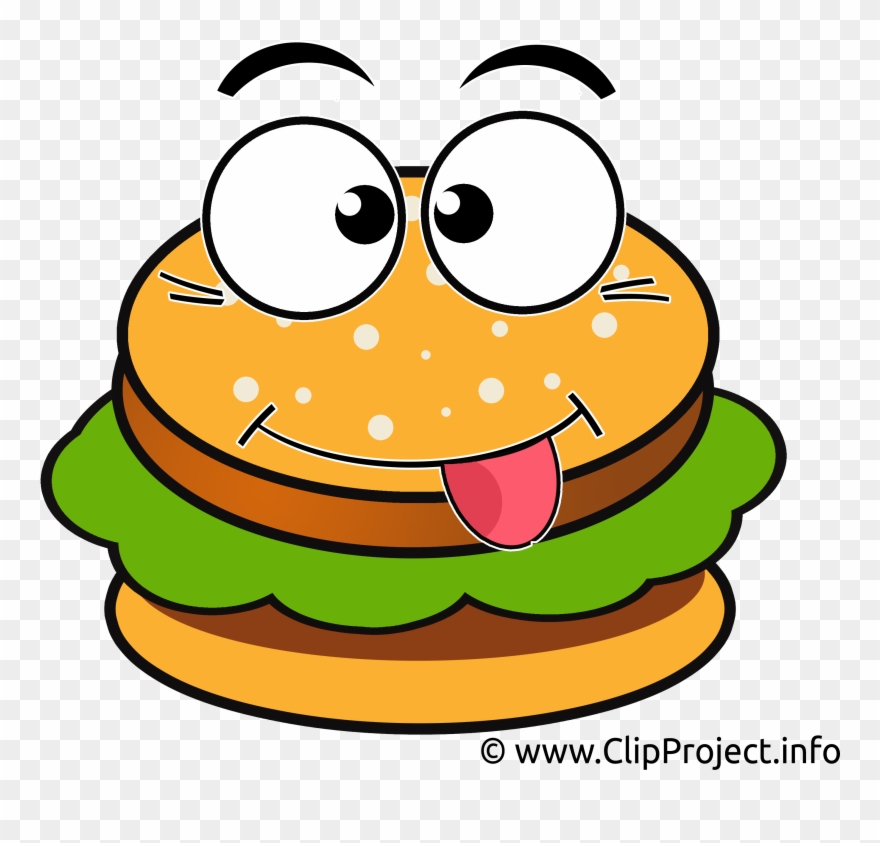 Burger Clip Art - Burger Face Clip Art - Png Download