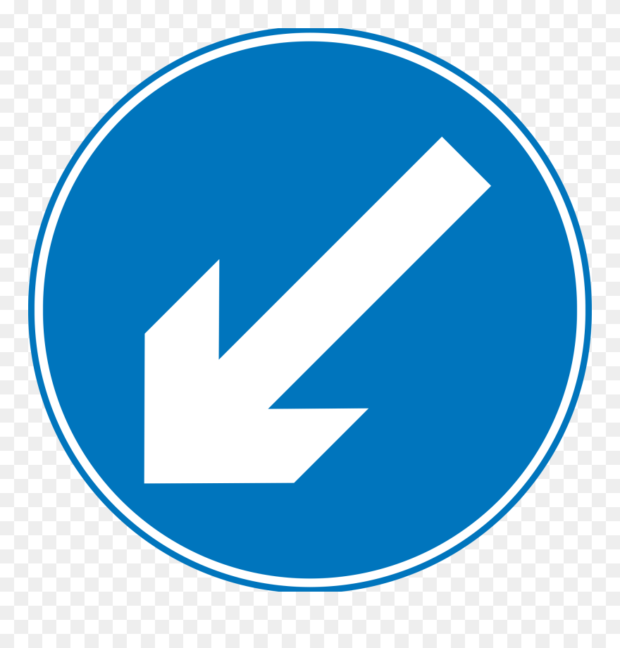 Free Vector Svg Road Signs Clip Art - Traffic Sign Keep Left - Png Download