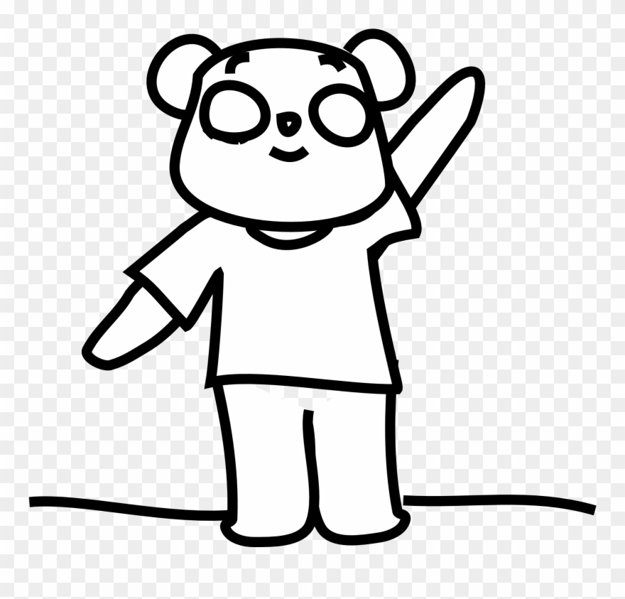 Animal Clipart Black And White - Gif De Bye Png Transparent Png