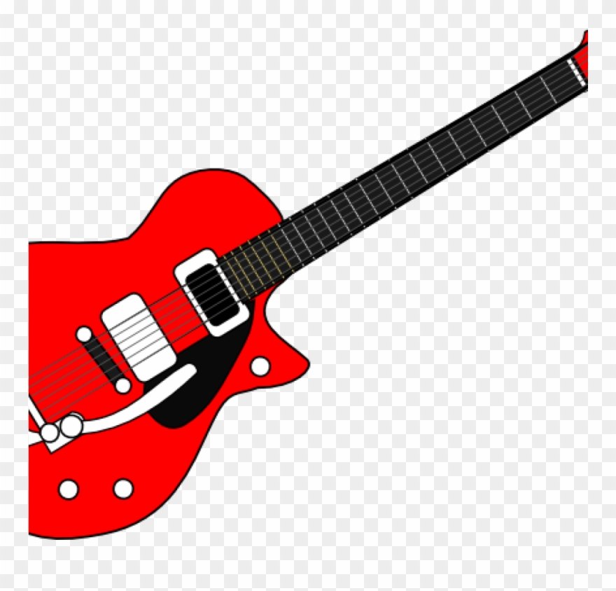 Guitar Cliparts Guitar Clip Art At Clker Vector Clip - Red Electric Guitar Clipart - Png Download