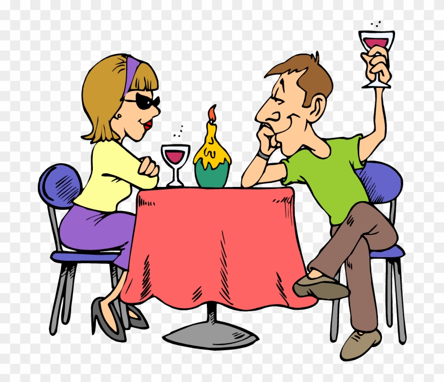Dating First Lunch Clip Art Outside Dining - Funny Diwali Wishes In English - Png Download