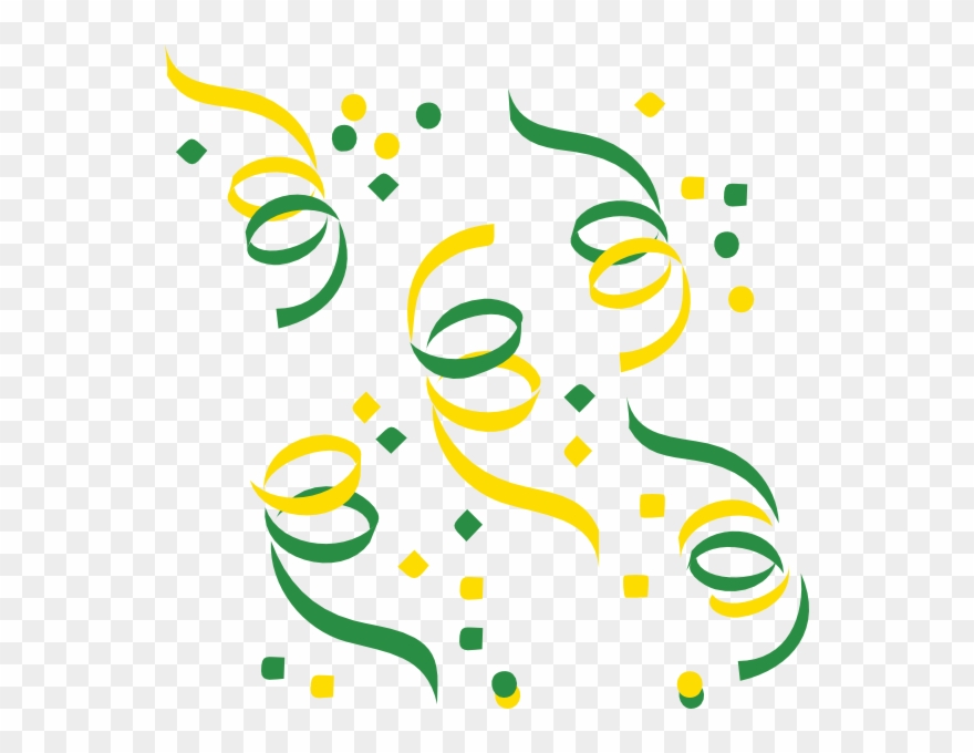 Green And Yellow Confetti Clipart