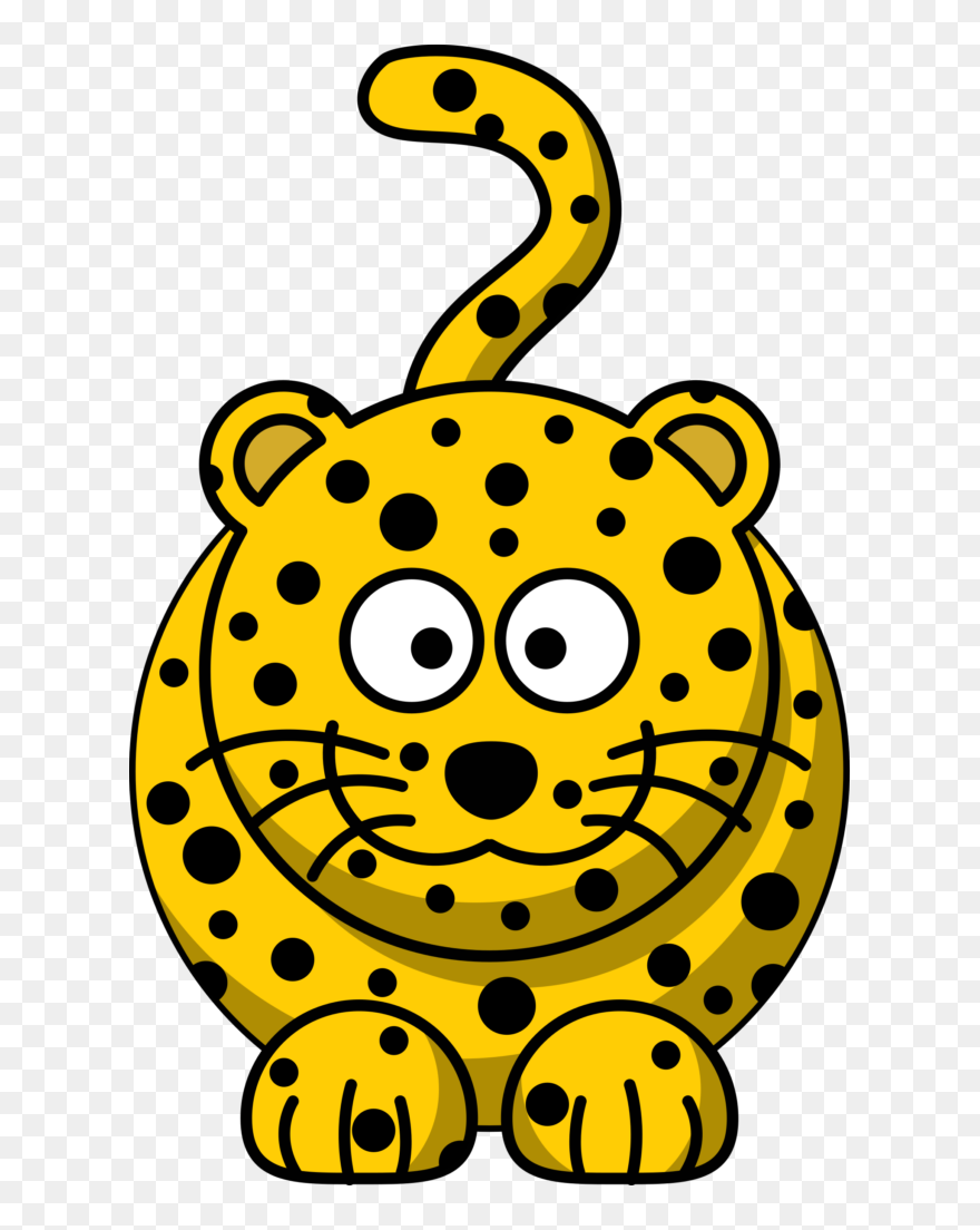 Clip Arts Related To - Cartoon Leopard Autor - Png Download