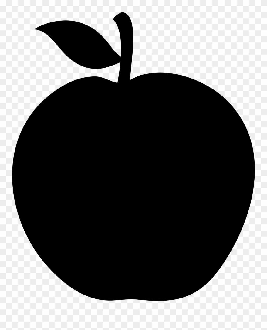 Apple Outline Clip Art Clipart Panda Free Clipart Images - Snow White Apple Silhouette - Png Download