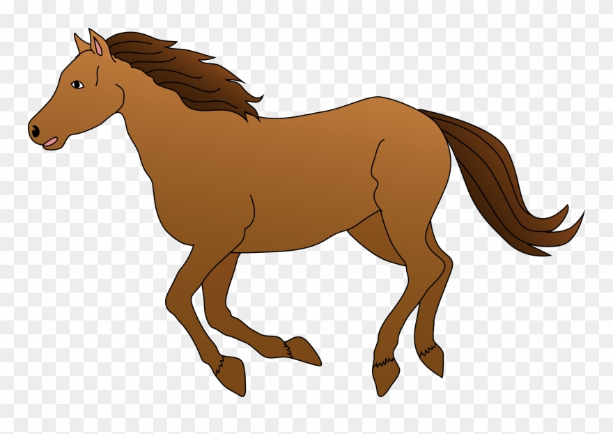 Brown Horse Galloping Clipart Free Clip Art - Clipart Pictures Of Horse - Png Download