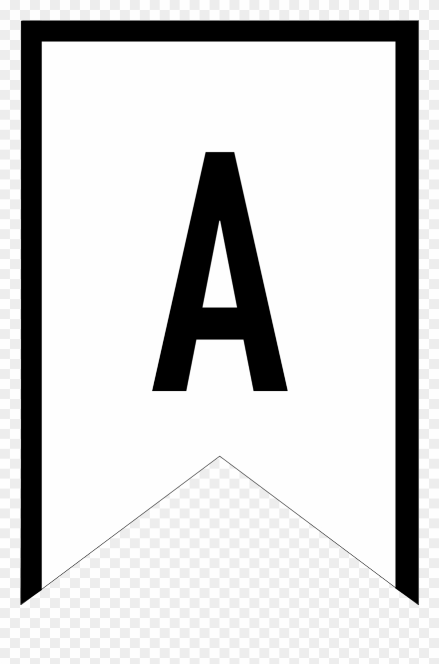Banner Templates Free Printable Abc Letters - Triangle Letter Banner Clipart