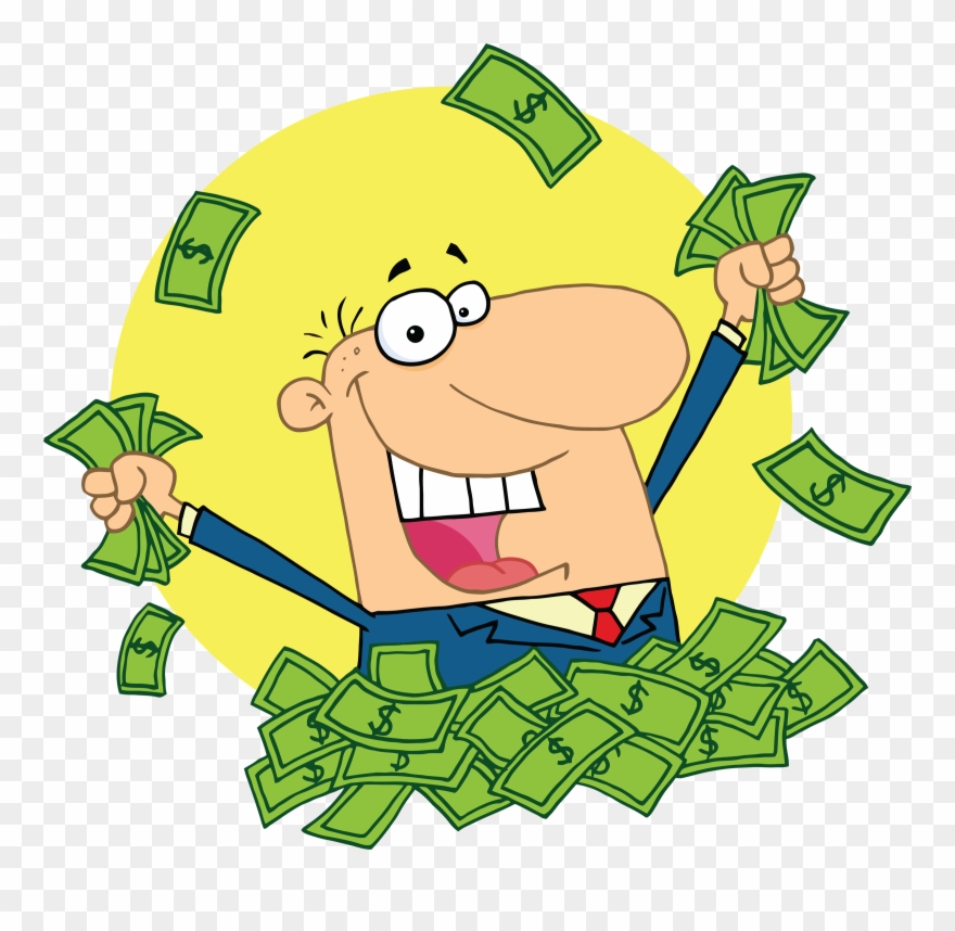 Money Cartoon Royalty-free Clip Art - Rich Cartoon - Png Download