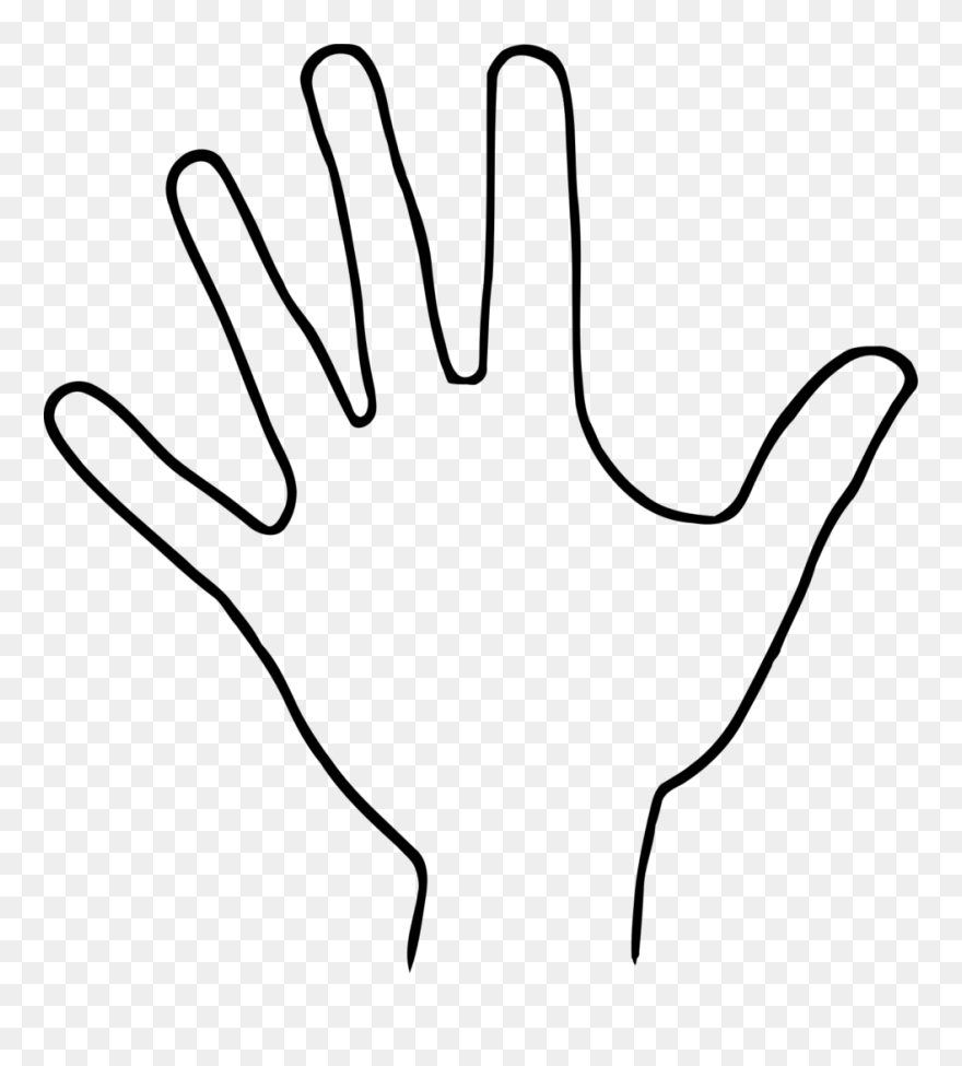 Hand Outline - Clip Art - Png Download