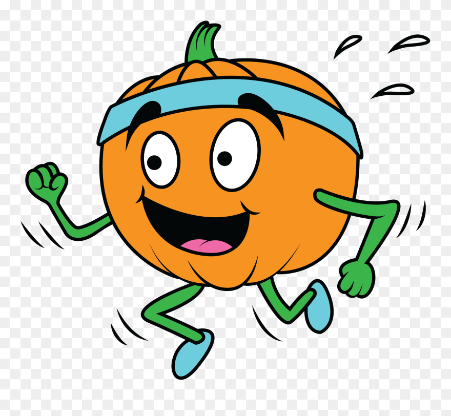 Free Pumpkin Clip Art Black And White - Pumpkin Run - Png Download