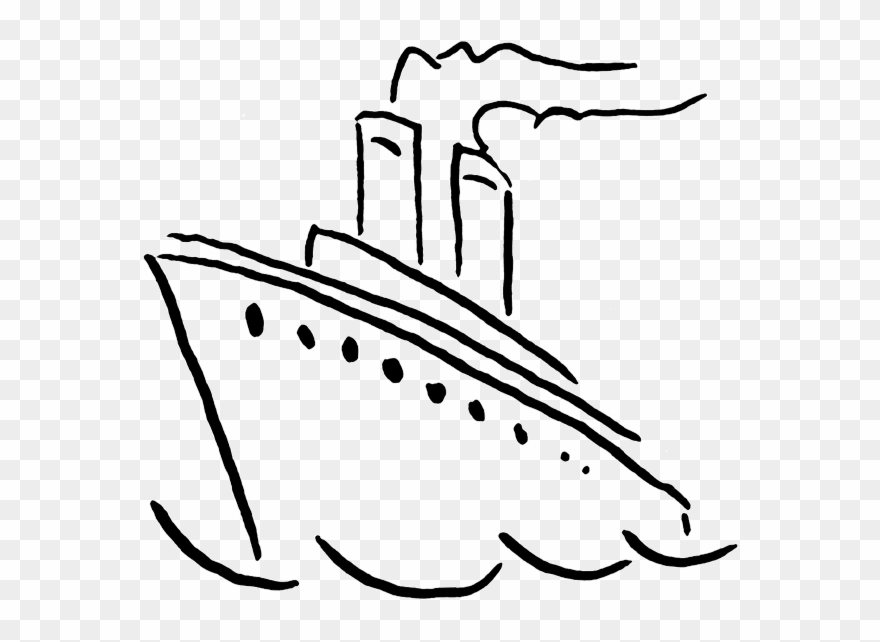 Boat Black And White Ship Clip Art Black White Free - Ship Clip Art - Png Download