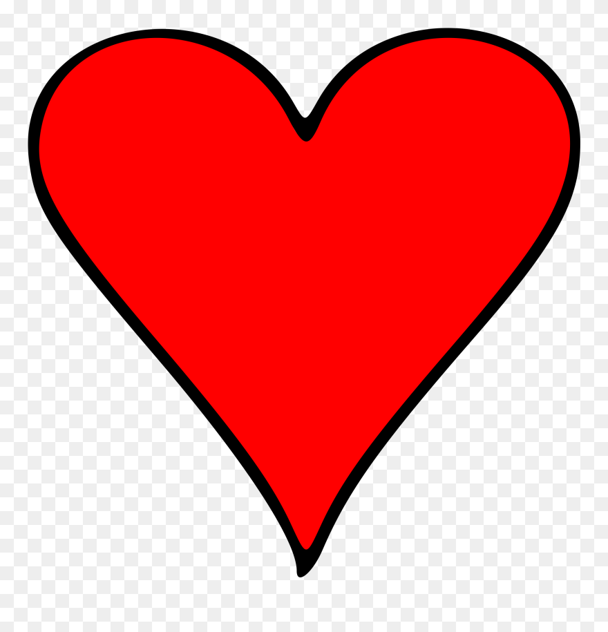 All Photo Png Clipart - Red Heart With Black Outline Transparent Png