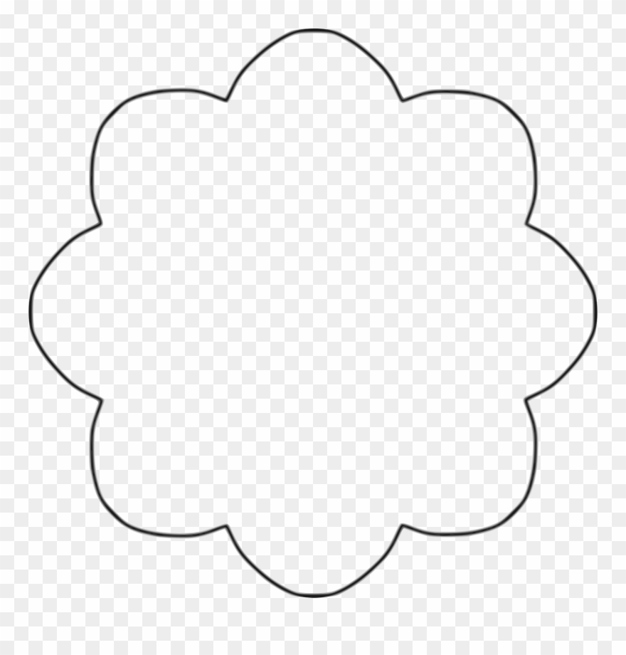 Templates Clipart Flower - Shape - Png Download