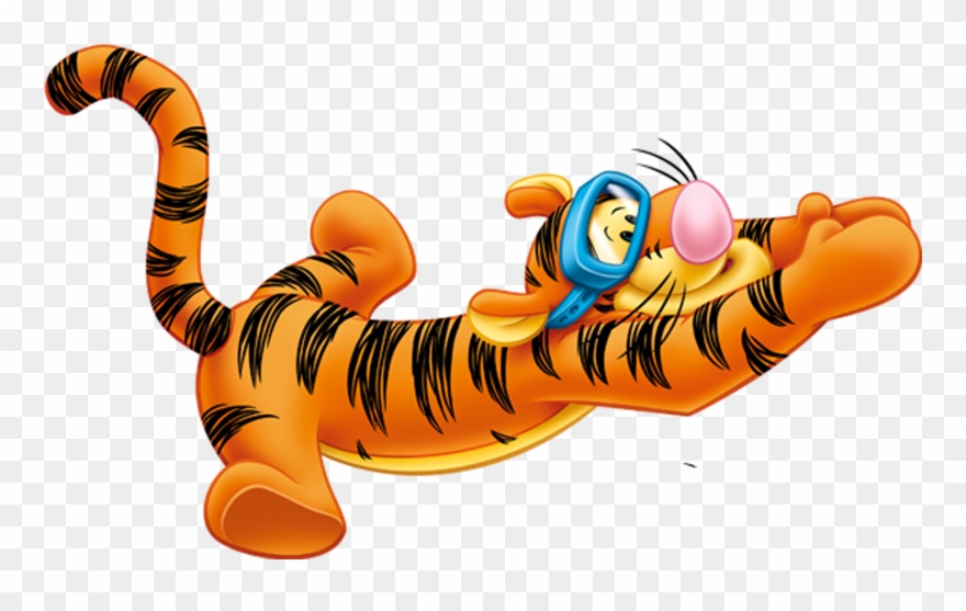 Swimming Tigger Winnie The Pooh Png Cartoon - Tigger Winnie The Pooh Png Clipart