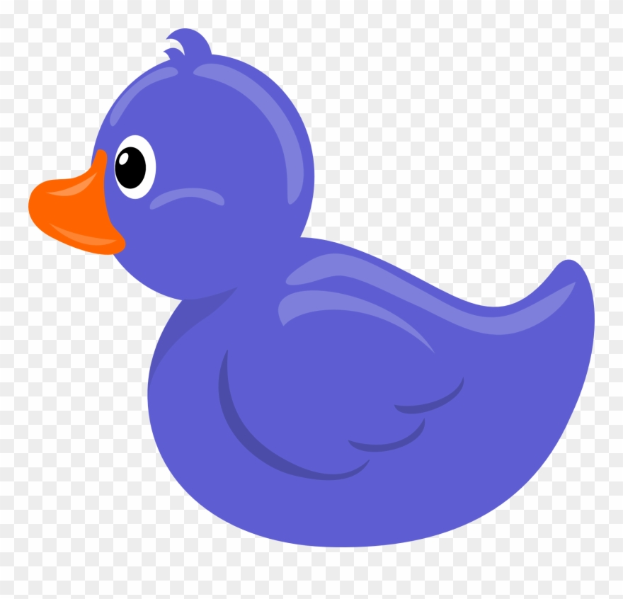 Blue Rubber Duck Clip Art - Png Download