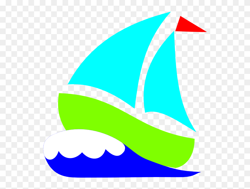 Wave Clipart Sailboat - Clip Art - Png Download