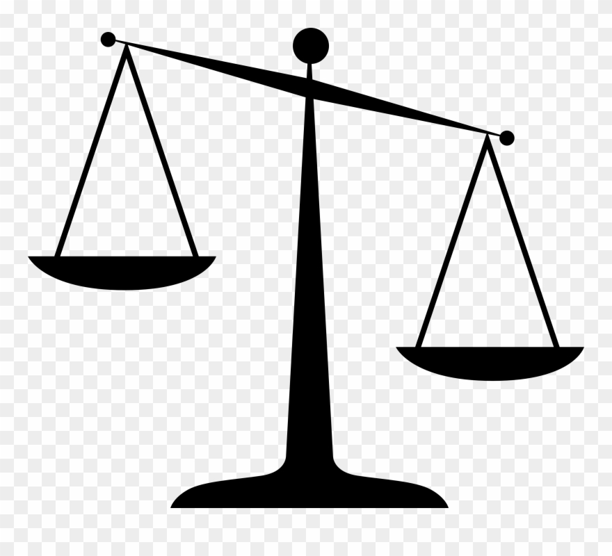 Attorney Scale Cliparts - Scales Of Justice Clip Art - Png Download